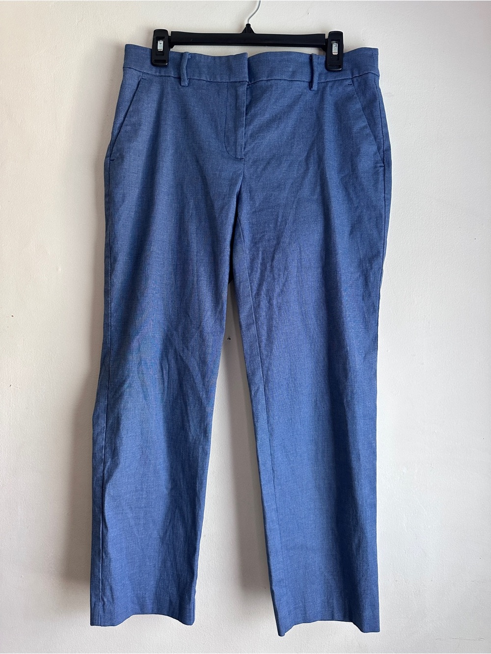 LOFT Blue Cotton Ankle Pants Trousers (Size 6)